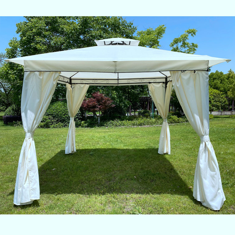 wtressa 10 Ft. W x 10 Ft. D Metal Patio Gazebo | Wayfair